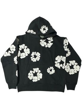 Denim Tears The Cotton Wreath Black Pullover Hoodie NWT Size Large